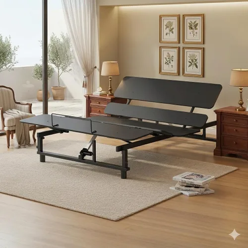 Vista 10 de Mixcous Cama ajustable de tamaño completo con puertos remotos y USB, motor silencioso Modo antironquido de gravedad cero, inclinación de cabeza