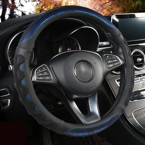 Vista 2 de Cubierta de Volante XHRING para Ford F150 F250 Raptor F250 Super Duty F350 Expedition Accesorios F150 XL XLT Lariat King Ranch Platinum Limited
