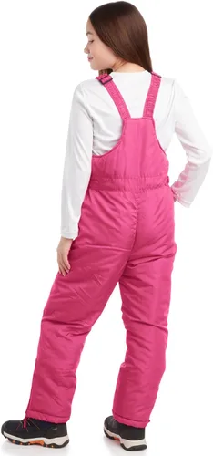 Vista 6 de Babero de nieve para niños Unisex para niños y niñas con aislamiento impermeable pantalones de nieve para esquísnowboard (2T-18)