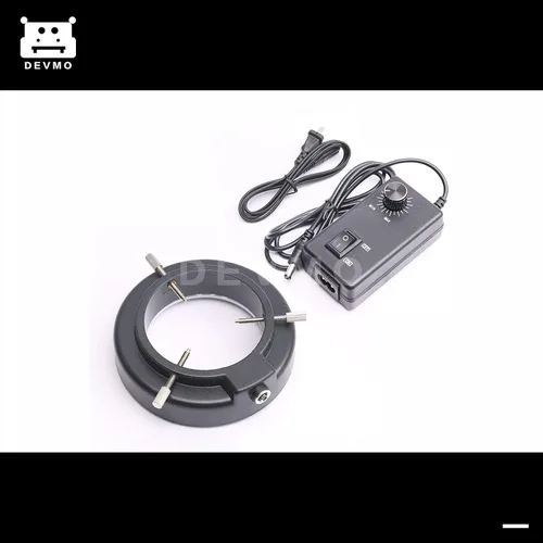 Vista 2 de DEVMO Lámpara iluminadora de luz de anillo ajustable de 60 LED para microscopio de zoom estéreo