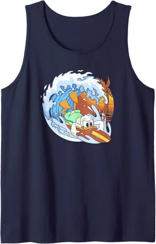 Vista 7 de Disney Camiseta sin mangas de Mickey and Friends Donald Duck Surfing, Negro, S