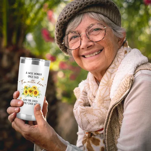 Vista 7 de Regalo de jubilación para mujer – Jubilada 2026 A Wise Woman Once Said Acero inoxidable 20 onzas – Divertidos regalos de jubilación para compañeros