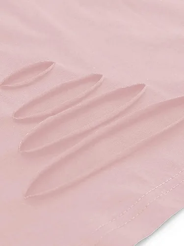 Vista 4 de Avanova Camisetas de manga corta para mujer, estilo informal, de gran tamaño, rasgadas, para verano