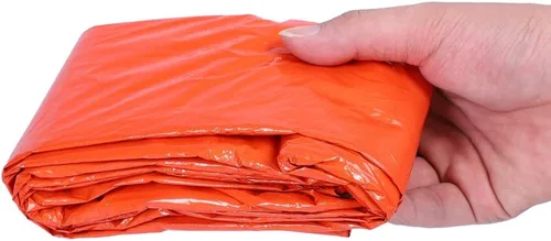 Vista 5 de Saco de dormir, saco de dormir reutilizable para exteriores, compacto y práctico para viajes de exploración salvaje, Naranja