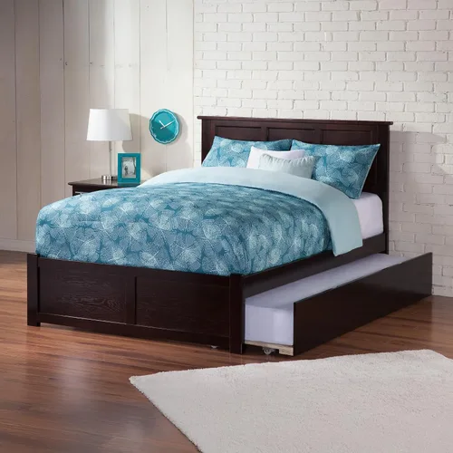Vista 11 de AFI Madison Cama de plataforma con estribo y cajón deslizable Blanco