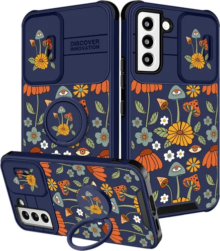 Vista 70 de Funda 2 en 1 para Samsung Galaxy S23 Ultra Flamingo para mujeres y niñas, diseño femenino de flamencos con cubierta deslizante para cámara y soporte