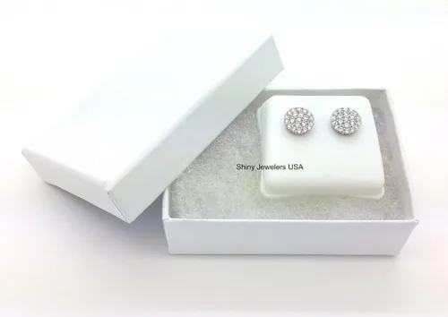Vista 8 de Pendientes para hombre de plata helada, oro rosa, negro u dorado dorado