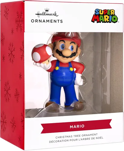 Vista 3 de Hallmark Nintendo Super Mario - Adorno navideño de Super Mushroom