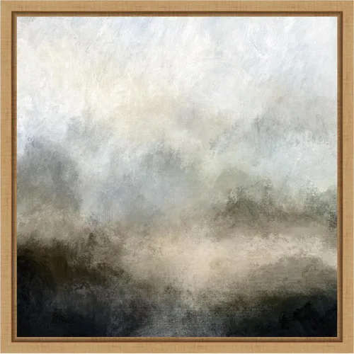 Vista 11 de Amanti Art Dan Hobday - Lienzo enmarcado para pared, 16 x 16 pulgadas, niebla de lago por Dan Hobday, lienzo enmarcado para pared, arte abstracto