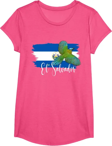 Vista 16 de Camiseta con la bandera de El Salvador, mapa de El Salvador, camiseta de Salvador para mujer, Negro