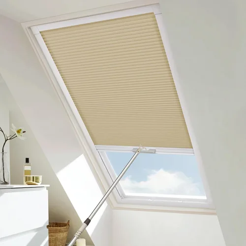 Vista 13 de Persianas y persianas opacas para ventana, persianas celulares inalámbricas con aislamiento térmico, persianas de panal para ventanas inclinadas