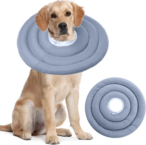 Vista 24 de IDOMIK - Collar de recuperación para perros, cono suave impermeable para perros después de la cirugía Comfy Protective Elizabethan Collar