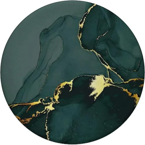 Vista 3 de Elegante Jade Verde Profundo Natural-Mármol Patrón PopSockets PopGrip intercambiable