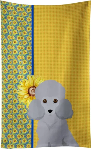 Vista 27 de Caroline's Treasures WDK5313KTWL - Toalla de cocina con diseño de girasoles de verano, color negro y tostado, Airedale Terrier, toalla de mano