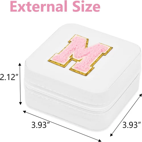 Vista 2 de FUNARTY Organizador de joyas de viaje, pequeño joyero, organizador de joyas, regalos para mujeres y niñas, caja organizadora de joyas de aretes