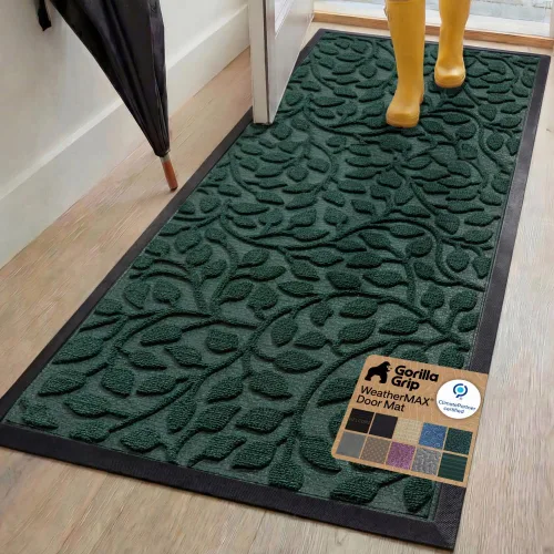 Vista 75 de Gorilla Grip - Tapete WeatherMax todo terreno 100% impermeable, caucho natural, resistente a manchas y decoloración, interior y exterior, fácil
