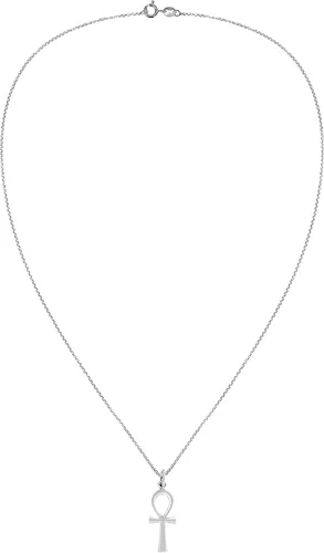 Vista 6 de AeraVida Collar de plata de ley 925 con cruz religiosa ANKH egipcia de eternidad, Metal