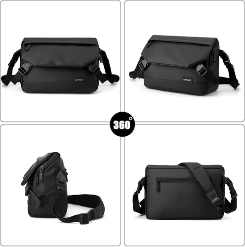 Vista 6 de FANDARE Elegante bolso de hombro para hombre, bolso cruzado tipo mensajero, maletín pequeño, bolso bandolera para hombres para el trabajo