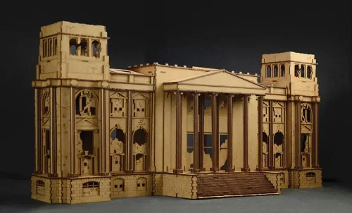 Vista 5 de Italeri 6195S Juego de batalla 1:72 1945 Fall of the Reichs, edificio, fabricación de modelos de soporte, manualidades, pasatiempos, pegado, kit