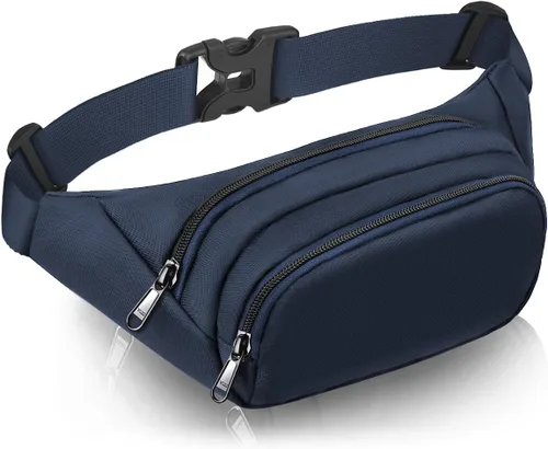 Vista 8 de Riñonera grande para mujeres y hombres – Riñonera Syican con 3 bolsillos con cremallera, regalos para disfrutar de deportes, viajes, entrenamiento