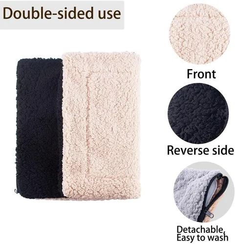 Vista 7 de AIO Almohadilla de cama autocalentable para gatos, almohadilla térmica avanzada extra cálida para mascotas de interior y exterior con funda