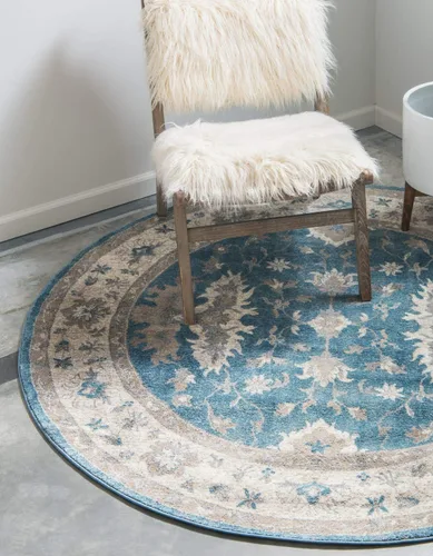 Vista 11 de Unique Loom Salzburg Collection - Alfombra clásica con diseño tradicional de medallón, de inspiración oriental, 2 pies x 3 pies, color gris/beige