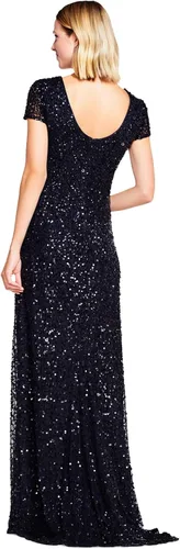 Vista 2 de Adrianna Papell Women's Short-Sleeve All Over Sequin Gown