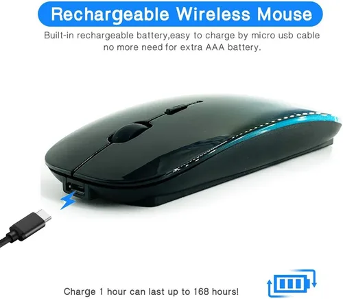 Vista 5 de Mouse Bluetooth para MacBook Pro, MacBook Air, portátil, iMac/iPad, mouse inalámbrico para MacBook Pro, MacBook Air/iMac/portátil/notebook/PC