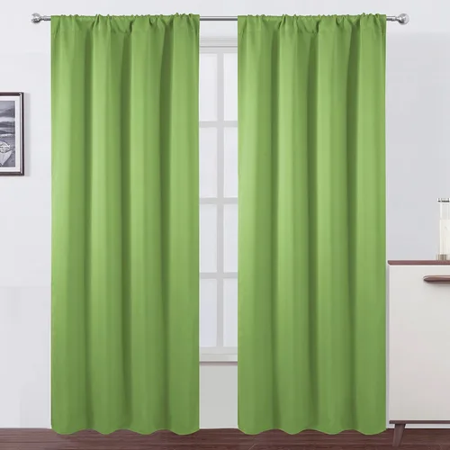 Vista 127 de LEMOMO Cortinas opacas de 42 x 54 pulgadas, juego de 2 paneles de cortinas con aislamiento térmico para oscurecer la habitación