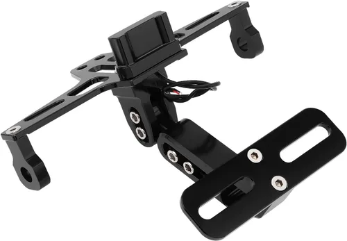 Vista 7 de Soporte de matrícula de motocicleta Eliminador de guardabarros ajustable con luz LED Adjustable length/angle/height. CNC aluminum.