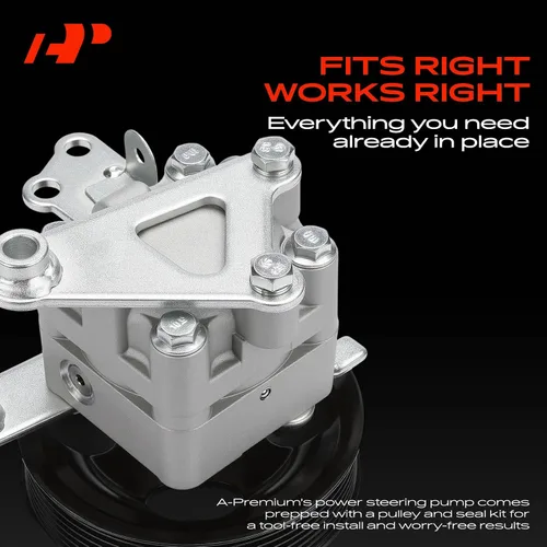 Vista 3 de Bomba de dirección asistida A-Premium, con polea y soporte Compatible con Nissan Altima 2007-2012, Maxima 2009-2014, Murano 2009-2014, motor de gas