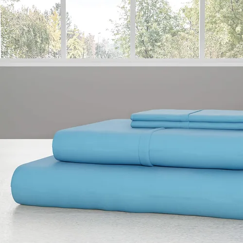 Vista 5 de Lavish Home - Juego de sábanas de microfibra cepillada, 3 piezas, sábanas bajeras y encimeras, 1 funda de almohada, resistente a las arrugas