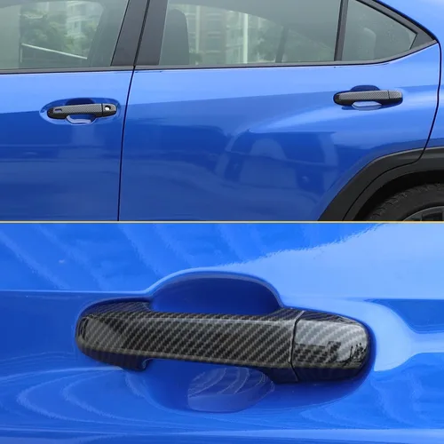 Vista 7 de CHEAYAR Cubierta de fibra de carbono para manija de puerta exterior de automóvil compatible con Subaru WRX 2022-2023, borde de cubierta inteligente