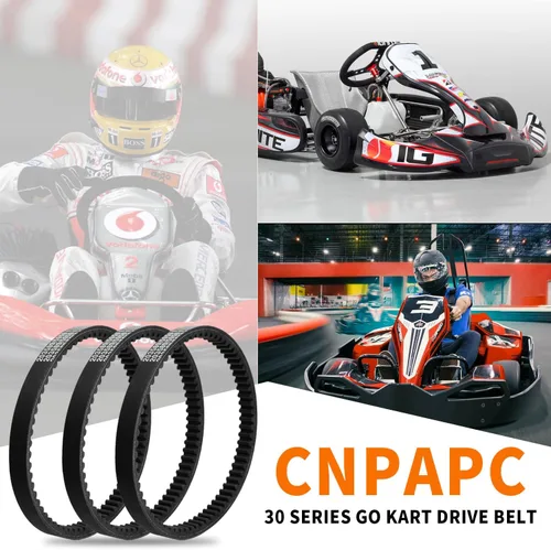 Vista 5 de 3 correas de transmisión Go Kart serie 30 reemplazan a Manco 5959 / Comet 203589 cónico de un lado