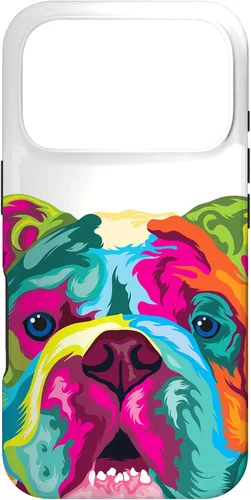 Vista 18 de Pop Art English Bulldog Dog Lover Bulldog Case for iPhone 17