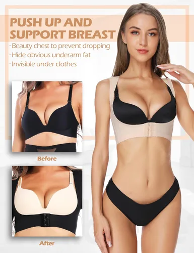 Vista 2 de SLIMBELLE Sujetador corrector de postura sin mangas para mujer, chaleco de apoyo para el pecho, faja de compresión