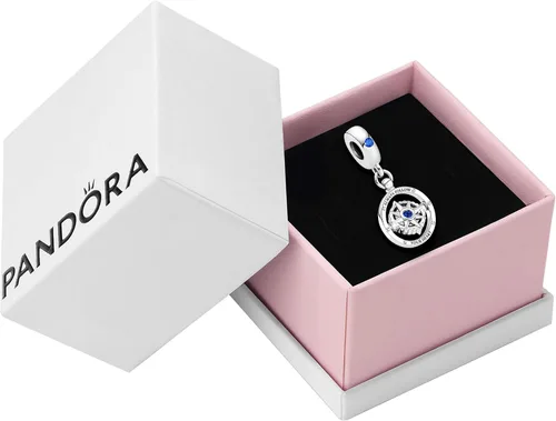 Vista 2 de Pandora Pulsera colgante con brújula giratoria para momentos Impresionante joyería para mujer Regalo para mujeres en tu vida Hecho con plata