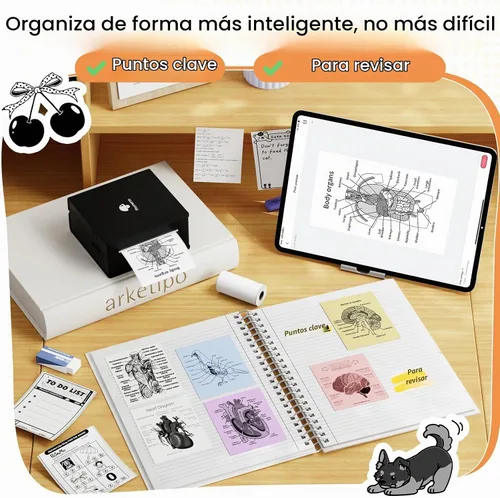 Vista 2 de Phomemo Mini Impresora de Calcomanías - Máquina Impresora de Calcomanías Mini M02, Cápsulas de Impresión Adecuadas para Bricolaje Creativo, Diarios