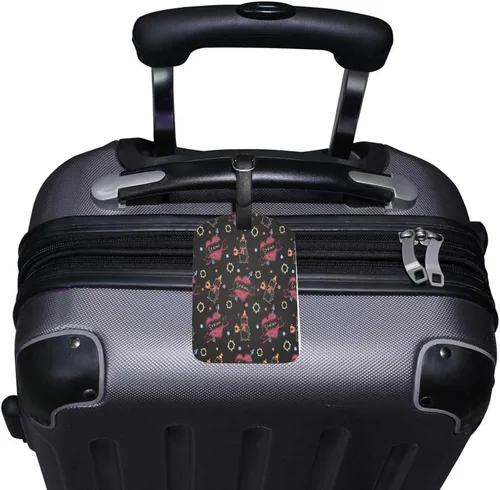 Vista 2 de Guitong - Etiqueta de equipaje de viaje para guitarra, etiqueta de maleta, identificación de viaje, cuero inteligente, viajes, negocios, Marmota