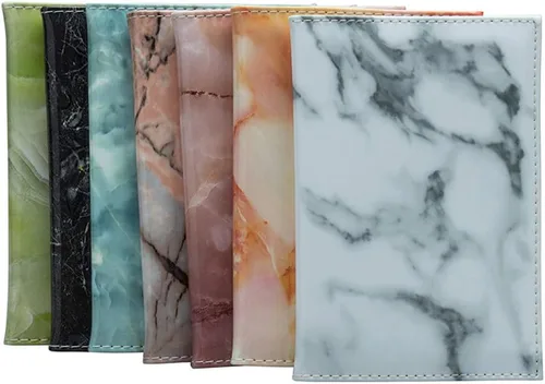 Vista 7 de Funda para pasaporte con diseño de mármol, cartera de viaje para guardar de forma segura pasaporte, tarjetas de visita, tarjetas de crédito