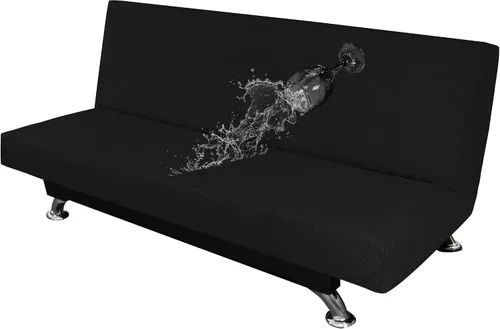 Vista 16 de Easy-Going Funda 100% Impermeable para Futón, Funda de Sofá Impermeable Doble para Futón, Funda de Sofá Jacquard Elástica, Protector de Muebles a