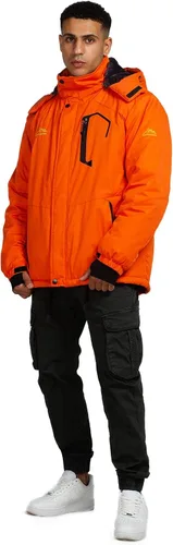 Vista 5 de CorBuyit Chaqueta de esquí con capucha para hombre, abrigo impermeable de invierno para nieve