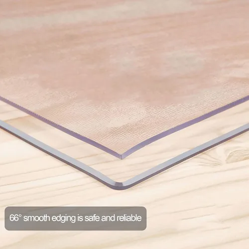 Vista 4 de Protector de mesa transparente de plástico PVC transparente, alfombrilla de protección de escritorio de oficina, mantel de vinilo de cristal, mesa