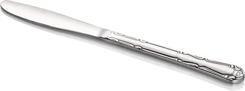Vista 2 de New Star Foodservice Cuchillo de cena con patrón de rosas, 8.5 pulgadas