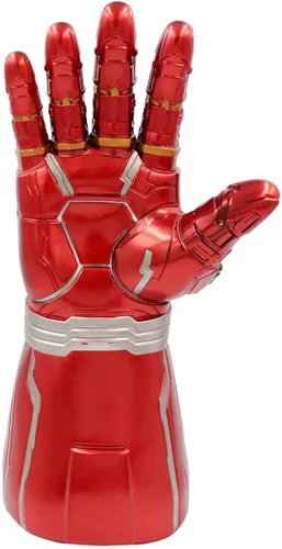 Vista 3 de LED Light Up Infinity Gauntlet Iron Man Gloves with Not Removable Magnet Infinity Stones Batteries - Red Adults and K.ids