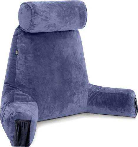 Vista 11 de Almohada Husband Mediana Negra, Respaldo para Niños, Adolescentes, Adultos Pequeños – Almohada de Lectura con Brazos, Altura Ajustable, Espuma