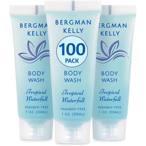 Vista 9 de BERGMAN KELLY Gel de baño de tamaño viaje (1 onza líquida, 100 unidades, Nature Fresh), deleita a tus invitados con un gel de baño refrescante