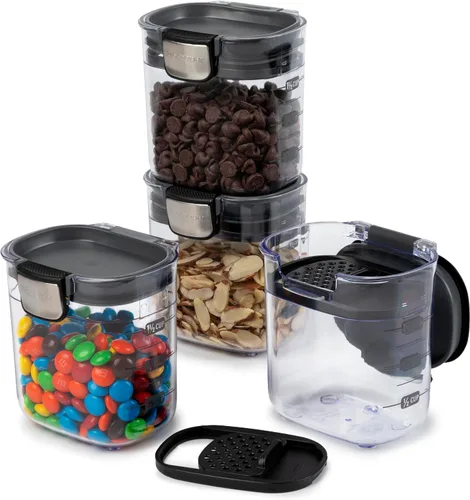 Vista 8 de Progressive PKS-401 Mini Prokeeper+ Recipiente de almacenamiento hermético de silicona de 1.5 tazas, ideal para especias y accesorios para hornear