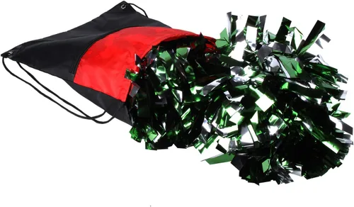 Vista 7 de ICObuty Bolsa deportiva de gimnasio para animadora, mochila con cordón, 6 unidades, poliéster 210D para presionar el calor, RojoNegro, Talla única