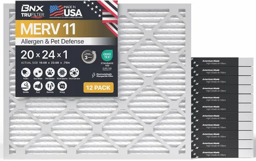 Vista 12 de BNX TruFilter - Filtro de aire MERV 11 de 10 x 10 x 1 pulgadas (paquete de 4) – Fabricado en Estados Unidos – Defensa contra Alérgenos Filtros